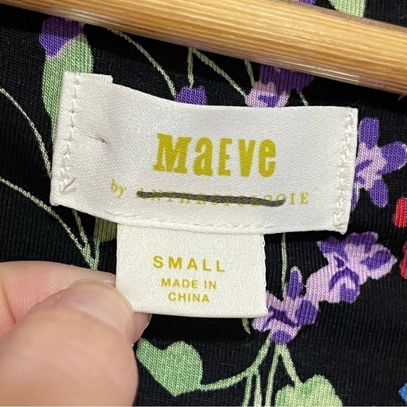 Maeve by Anthropologie Floral Print 3/4 Sleeve Top Size Small Women - Picture 8 of 10